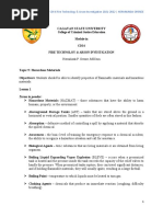 Cagayan State University: College of Criminal Justice Education Module in Cdi 6 Fire Technoloy & Arson Investigation