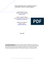 The Effects of The Internal Control Opinion and Use of Audit Data Analytics On Perceptions of Audit Quality, Assurance, and Auditor Negligence