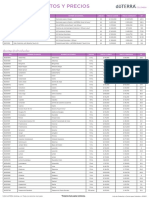 Lista de Precios Product Price List