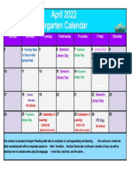 April Calendar 2022