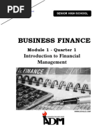 Business Finance: Introduction To Financial Management