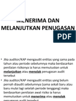 MENERIMA DAN MELANJUTKAN PENUGASAN AUDIT