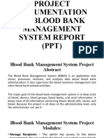 Project Documentation On Blood Bank Management System Report