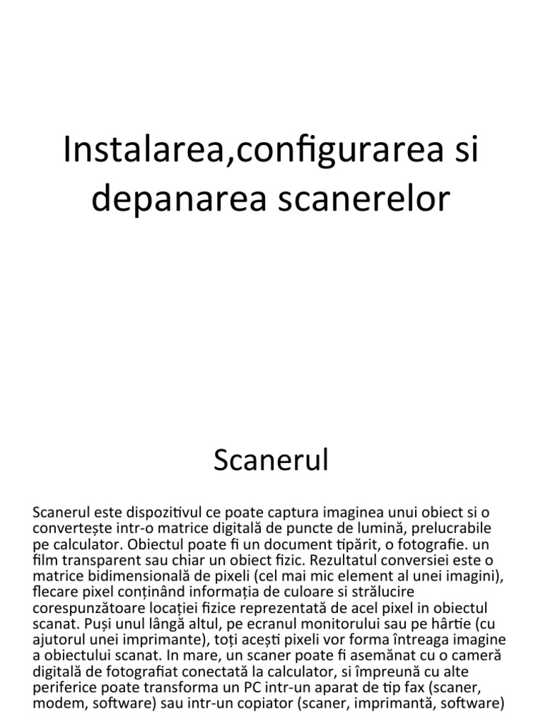 Tipurile de Imprimante Si de Scanere | PDF