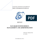 Database System Design, Management and Administration: Vietnam National University Ho Chi Minh City