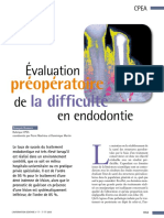 Evaluation Preoperatoire de La Difficulte en Endodontie2009
