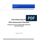 USG Risk Assessment Checklist