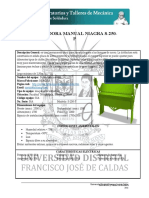 Dobladora Manual Niagra S-250-P: Laboratorios y Talleres de Mecánica 2016 Universidad Distrital Francisco José de Caldas