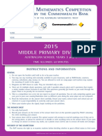 2015 Australian Mathematics Competition AMC Years 3 and 4