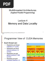 Multithreaded Architectures: Memory and Data Locality