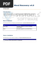 Systools Word Recovery V4.0: Release Notes