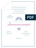 Geopolítica y Comunicación Ensayo 