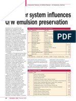 Emulsifier System Influences O/W Emulsion Preservation: Preservatives