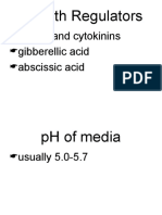 Growth Regulators: Auxins and Cytokinins Gibberellic Acid Abscissic Acid