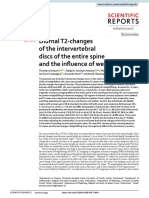 Diurnal T2 Changes of The Intervertebral Discs of The Entire Spine and The Influence of Weightlifting