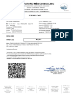 Laboratorio Médico Bioclinic: PCR Sars-Cov-2