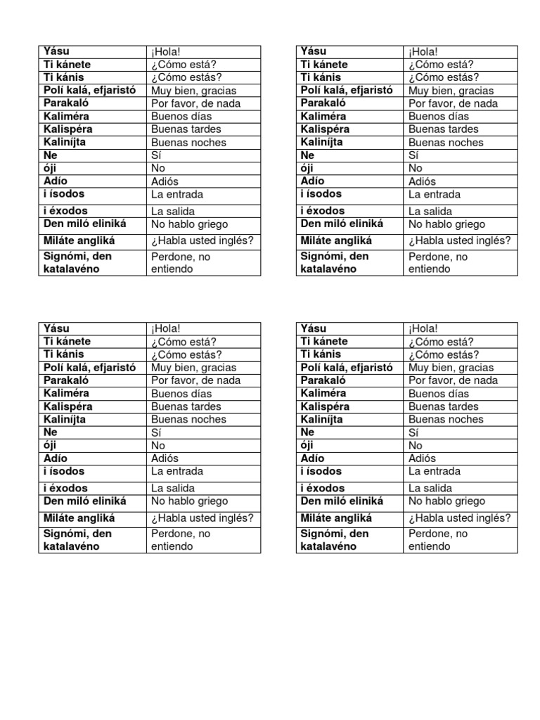 Frases Griegas PDF Idiomas