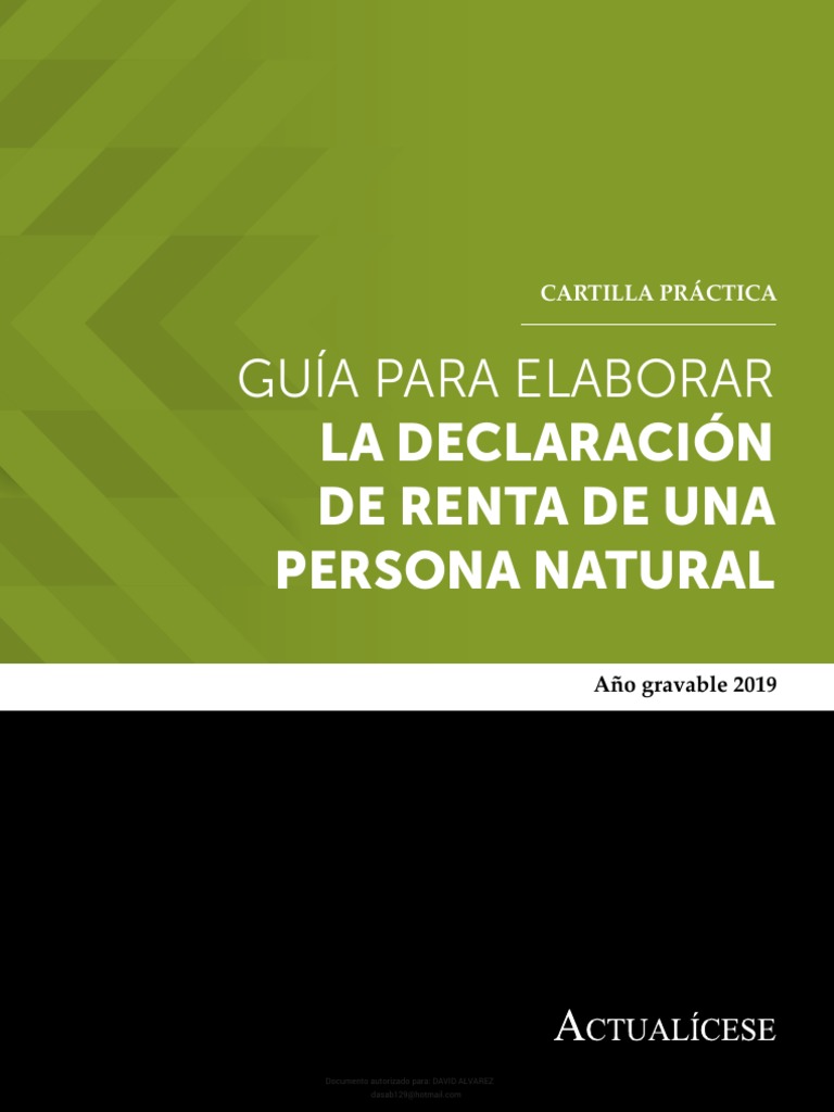 CP 07 2020.guia para Elaborar Declaracion Renta Persona Naturales | PDF ...