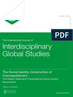 The Social Identity Construction of Cosmopolitanism: The Nation State and Transnational Social Justice Movements