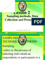 Lesson 2 Sampling Techniques, Data Collection and Presentation Methods (1)