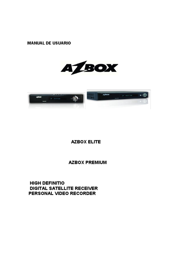 Azbox HD PTBR Manual | PDF | HDMI | Endereço de IP
