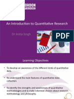 An Introduction To Quantitative Research: DR Anita Singh