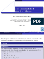 Cálculo de probabilidades: σ-álgebra