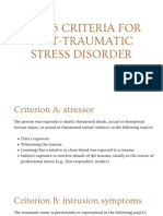 DSM-5 Criteria For Post-Traumatic Stress Disorder