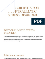 Dsm-5 Criteria For Post-Traumatic Stress Disorder