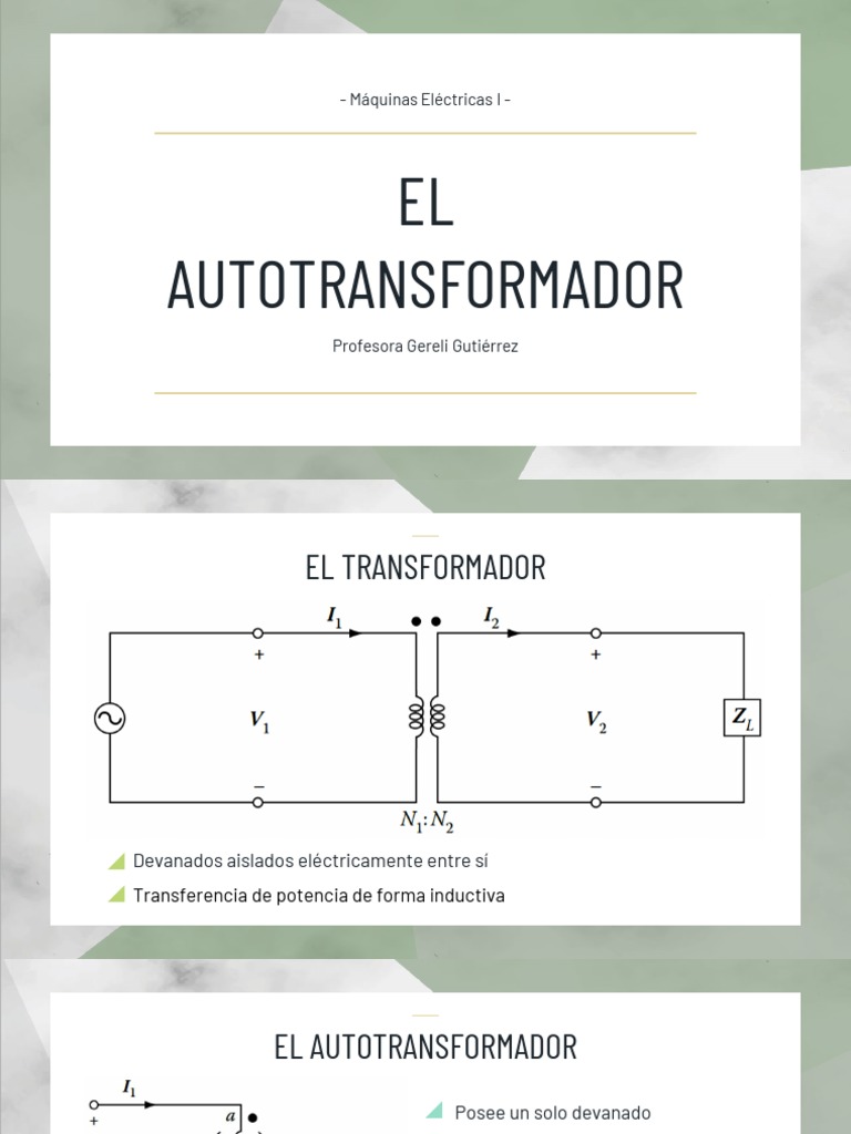 Autotransformador: Principios y Ejercicios | PDF | Transformador | Inductor