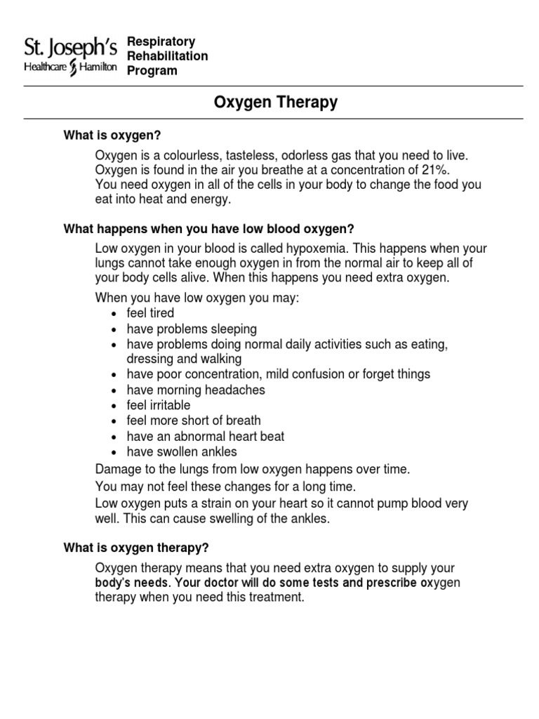 Oxygen Therapy PDF PDF