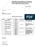 Materials Requirement For CRPF, Gosala Site, 23.01.2022