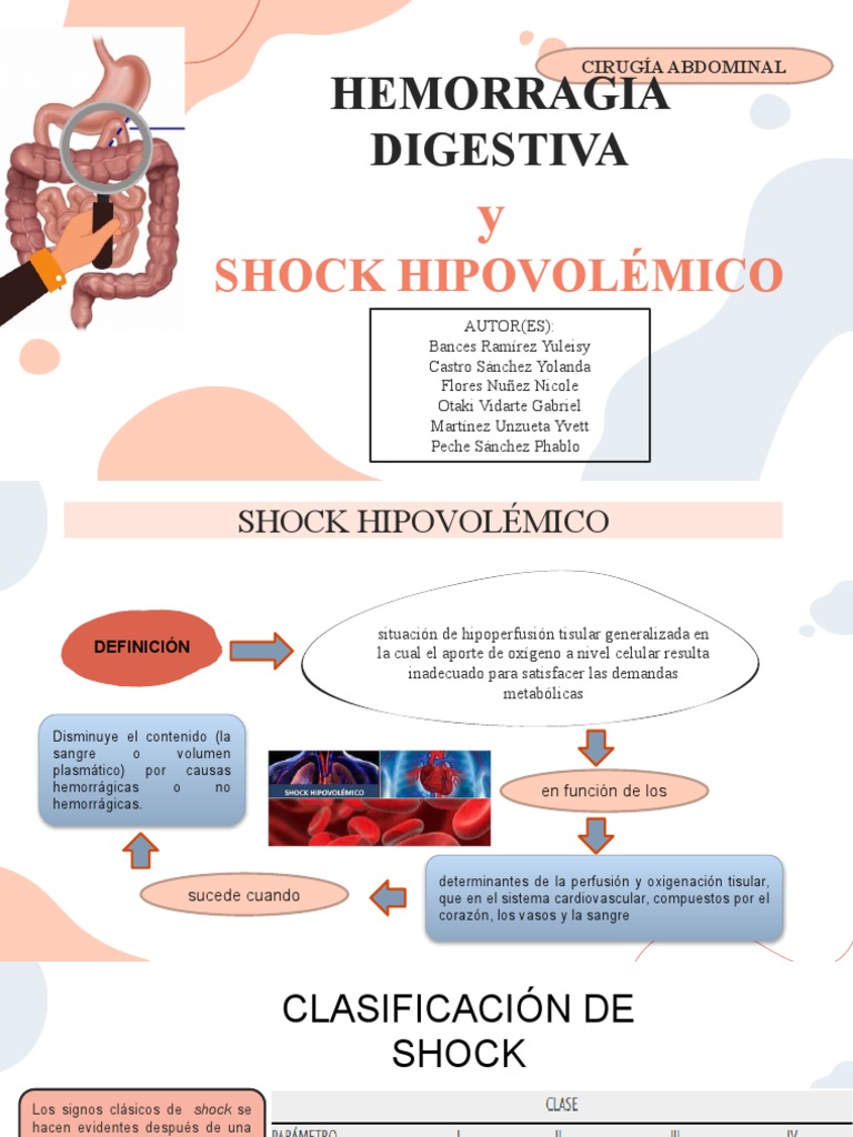Seminario de Shock Hipovolemico y Hemorragias Digestivas | PDF