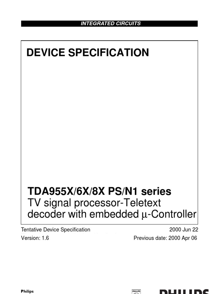 Data Sheet: Device Specification | PDF | Broadcast Engineering ...
