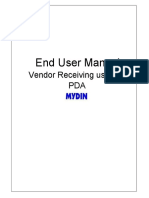 End User Manual: Vendor Receiving Using PDA