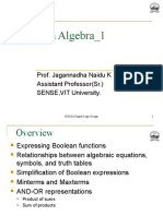 Boolean Algebra - 1: Prof. Jagannadha Naidu K Assistant Professor (SR.) SENSE, VIT University