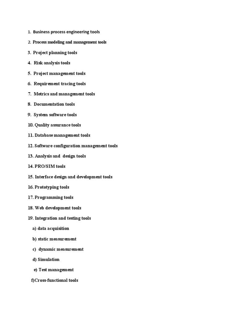 Comprehensive Software Engineering Tools | PDF