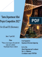Intra Department Mini Project Competition 2022: For SE and TE (Electronics)