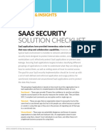 Saas Security: Solution Checklist