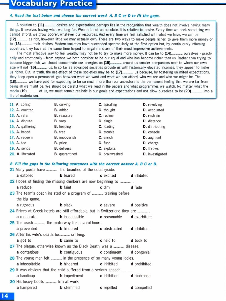 The Vocabulary Files C1 - Unit 3 p14 | PDF