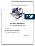 National Law University Odisha: Basic Principles of Accounting "Accounts of A Stationary Shop"