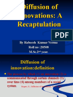 Diffusion of Innovations: A Recaptulation