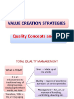 Value Creation Strategies: Quality Concepts and Tools