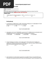 Exam 3 Q Engineering Mechanics and Economics