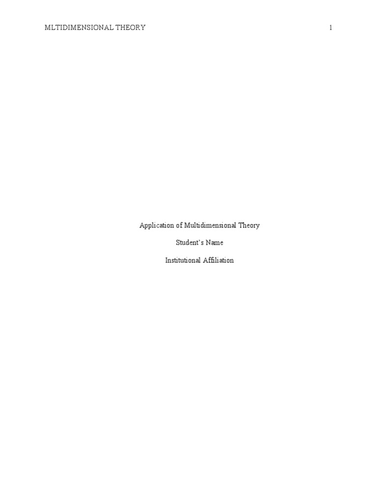 Multidimensional Theory in Social Work | PDF | Reading Comprehension ...