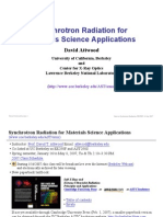 Synchrotron Radiation For Materials Science Applications: David Attwood