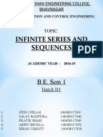 Infinite Series and Sequences: Instrumentation and Control Engineering