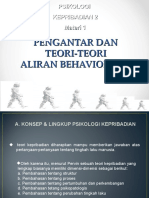 Pengantar Dan Teori-Teori Aliran Behaviorisme