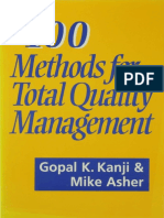 100 Methods for Total Quality Management by Gopal K Kanji Mike Asher
