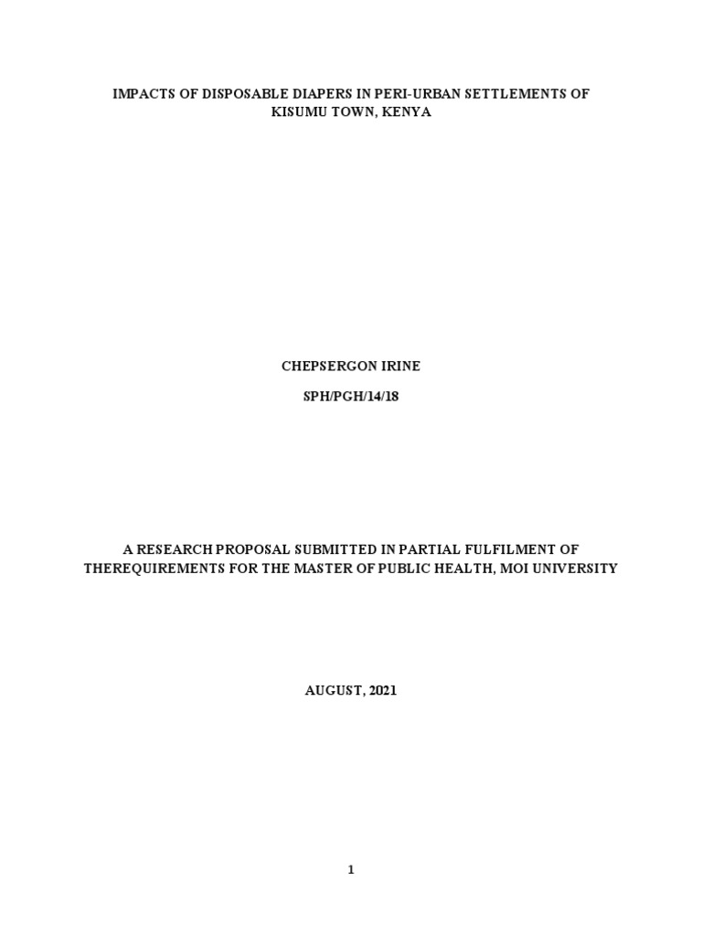 The Environmental Effect of Disposal Methods of Disposable Diapers in